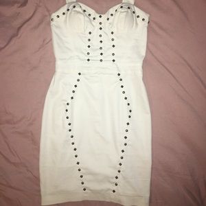 Betsey Johnson studded white dress